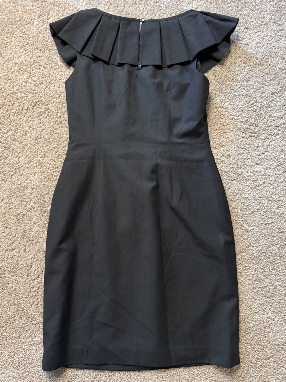 Ted Baker Black Ruffle-Neck Midi Dress - Picture 3 of 3